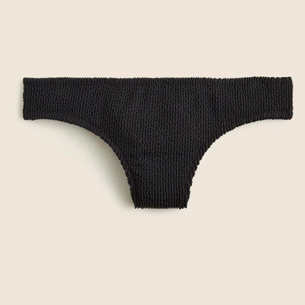 J.Crew Women's‎ 2XL Black Textured Hipster Full-Coverage Bikini Bottom NWT